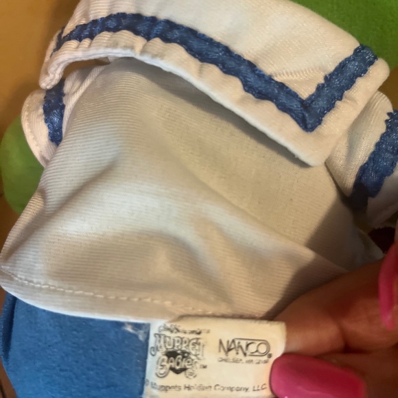 Vintage Baby Kermit The Frog Jim Henson Nanco Muppet Babies 13 in Plush - Picture 4 of 4